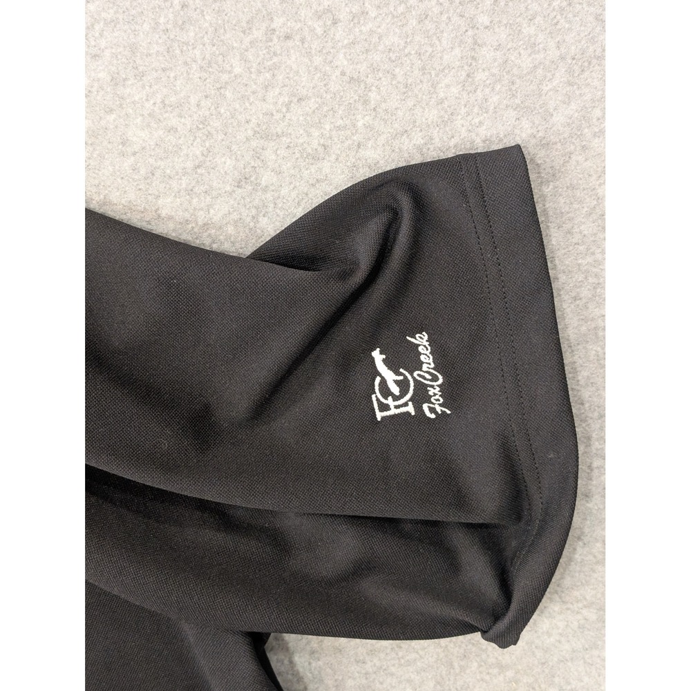 FootJoy Golf Polo Shirt Mens XL‎ Fox Creek Logo Black Performance Athletic - Picture 4 of 7